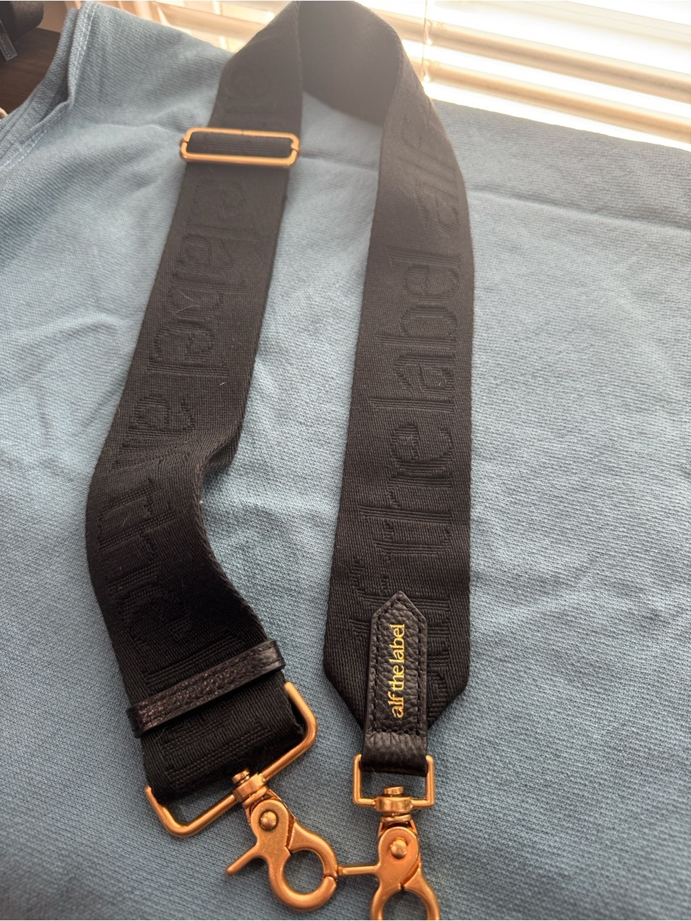 Alf the Label signature bag strap -gold